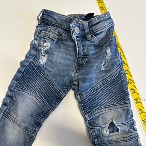 Distressed Blue Denim Jeans